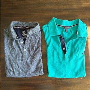 Men’s Gray and Teal Polo Shirts